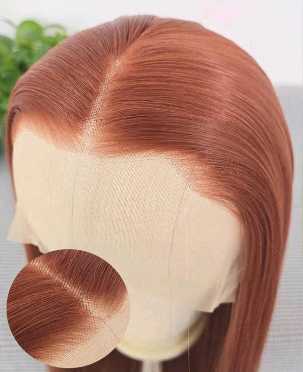 Miss Foxy Dark Orange Long Lace Front Wig